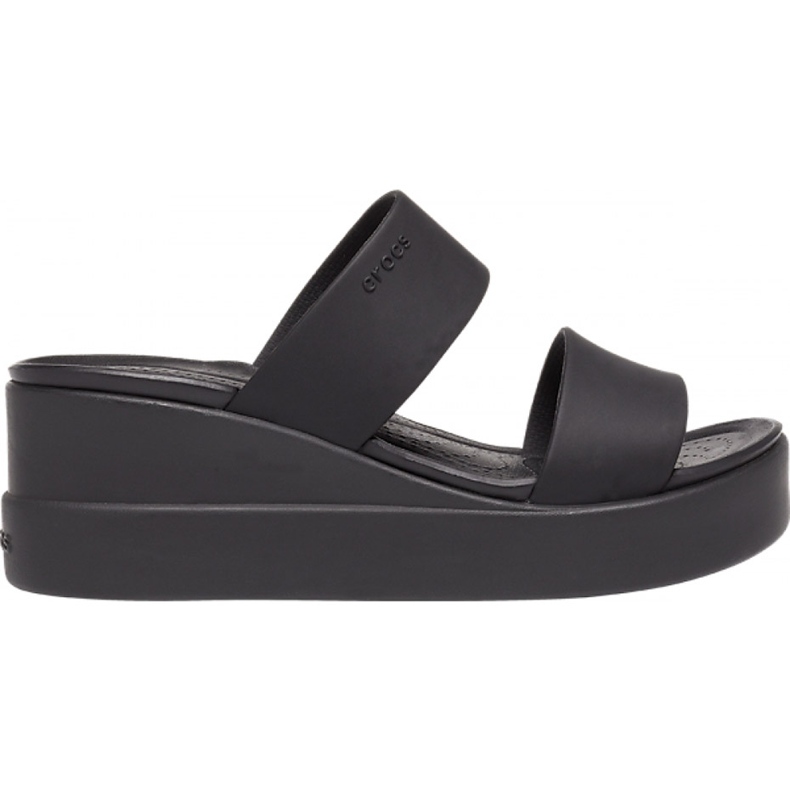 Pantofole da donna Crocs Brooklyn Mid Wedge W nere 206 219 060 nero