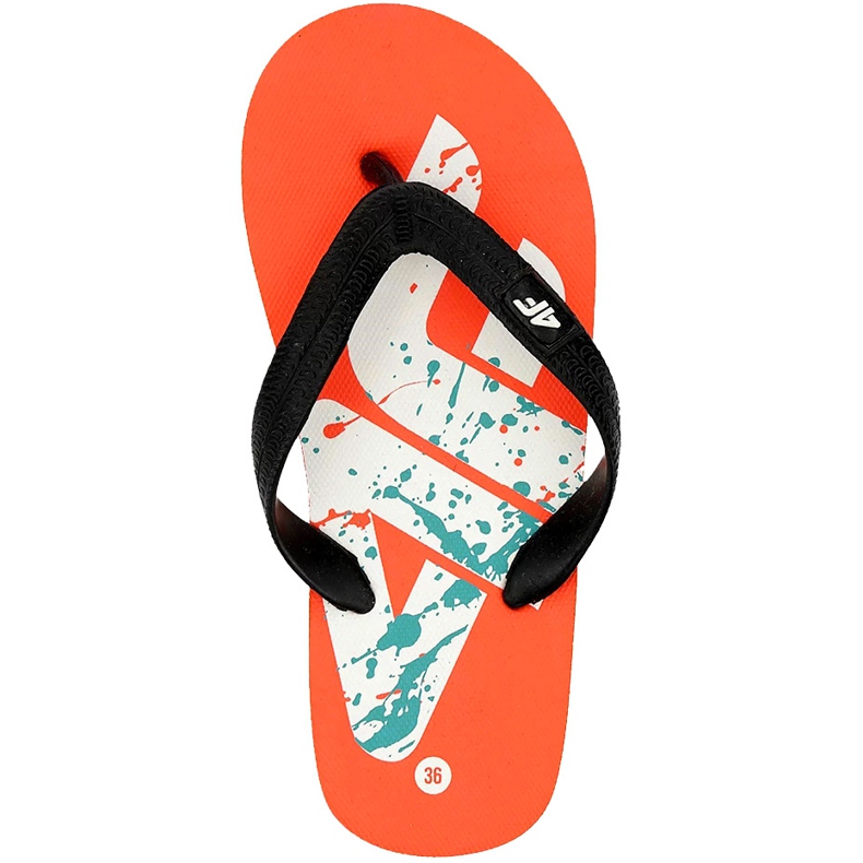 Ciabatte per bambino 4F multicolor HJL20 JKLM001 90S nero arancia
