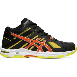 Scarpe volley uomo Asics Gel Beyond 5 Mt nere, gialle e arancio B600N 001 nero