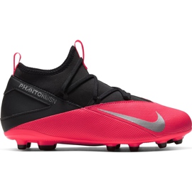 Nike Phantom Vsn 2 Club Df FG / MG Junior CD4061 606 scarpe da calcio rosso rosso
