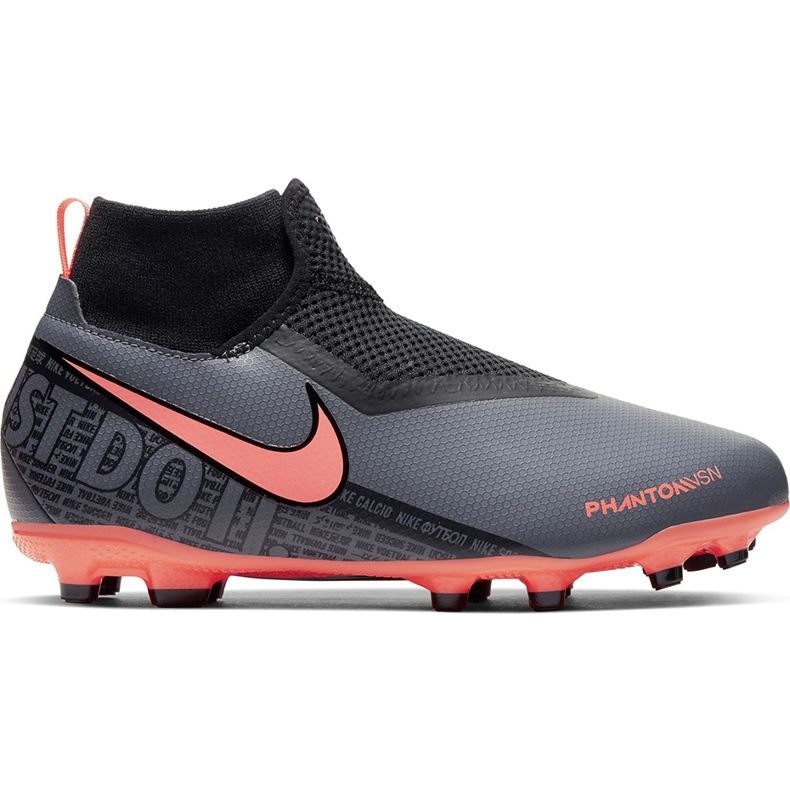 Nike Phantom Vsn Academy Df FG / MG Jr AO3287 080 scarpe da calcio multicolore nero