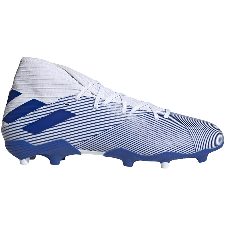 Scarpe calcio adidas Nemeziz 19.3 Fg bianche e blu EG7202 multicolore bianca