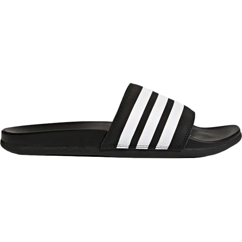 Ciabatte Adidas Adilette Cloudfoam Plus Stripes nere AP9971 bianca nero
