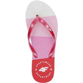 Pantofole da donna 4F rosa H4L20 KLD004 54S bianca