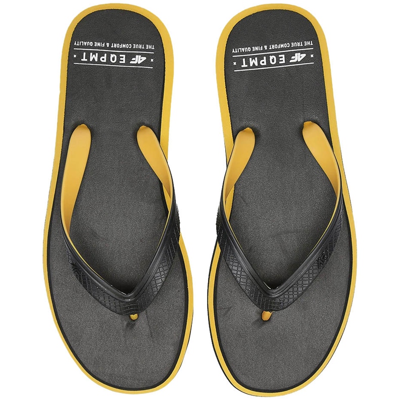 Pantofole da uomo 4F giallo H4L20 KLM005 71S nero