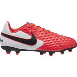 Scarpe da calcio Nike Tiempo Legend 8 Academy FG / MG Junior AT5732 606 rosso rosso