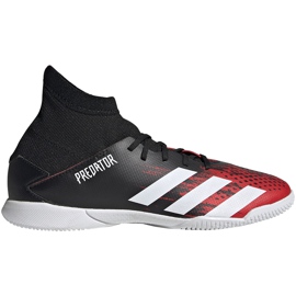Adidas Predator 20.3 In Jr scarpe da calcio nere e rosse EF1954 multicolore nero