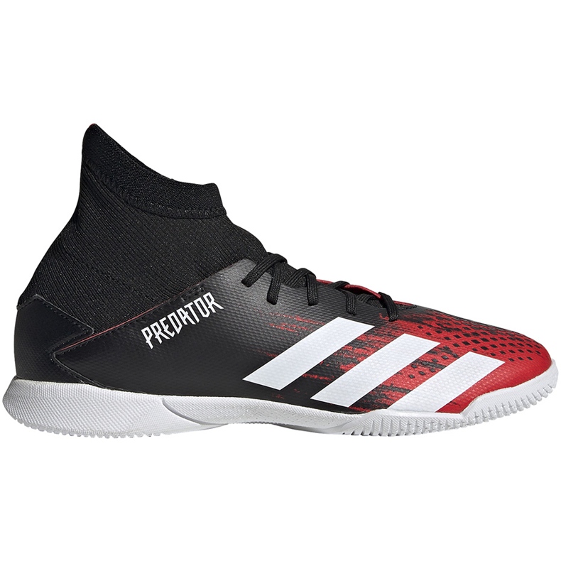 Adidas Predator 20.3 In Jr scarpe da calcio nere e rosse EF1954 multicolore nero