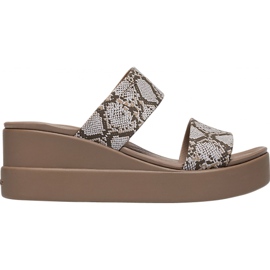 Crocs Pantofole Donna Brooklyn Mid Wedge W Multi Stucco 206219 93T beige