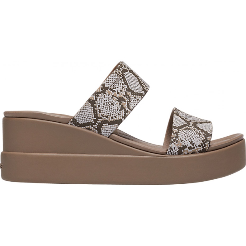 Crocs Pantofole Donna Brooklyn Mid Wedge W Multi Stucco 206219 93T beige