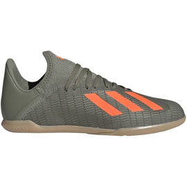 Verde adidas X 19.3 In Junior scarpe da calcio EF8376 grigio grigio