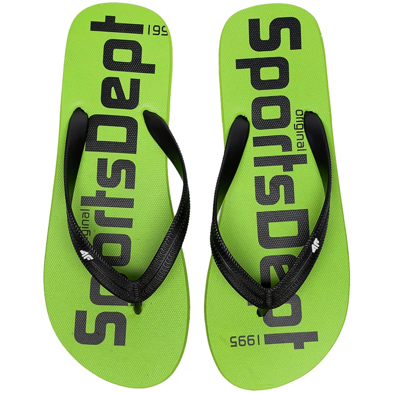 Pantofole da uomo 4F verde neon H4L20 KLM006 41N