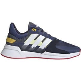 Scarpe da uomo adidas Run90S blu navy e bianche EG8656 multicolore