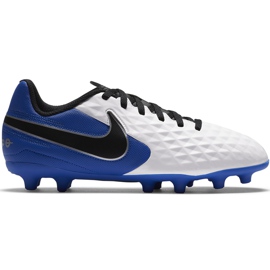 Nike Tiempo Legend 8 Club FG / MG Junior AT5881 104 scarpe da calcio bianco bianco