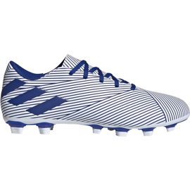 Scarpe da calcio Adidas Nemeziz 19.4 FxG bianche e blu EF1707 multicolore