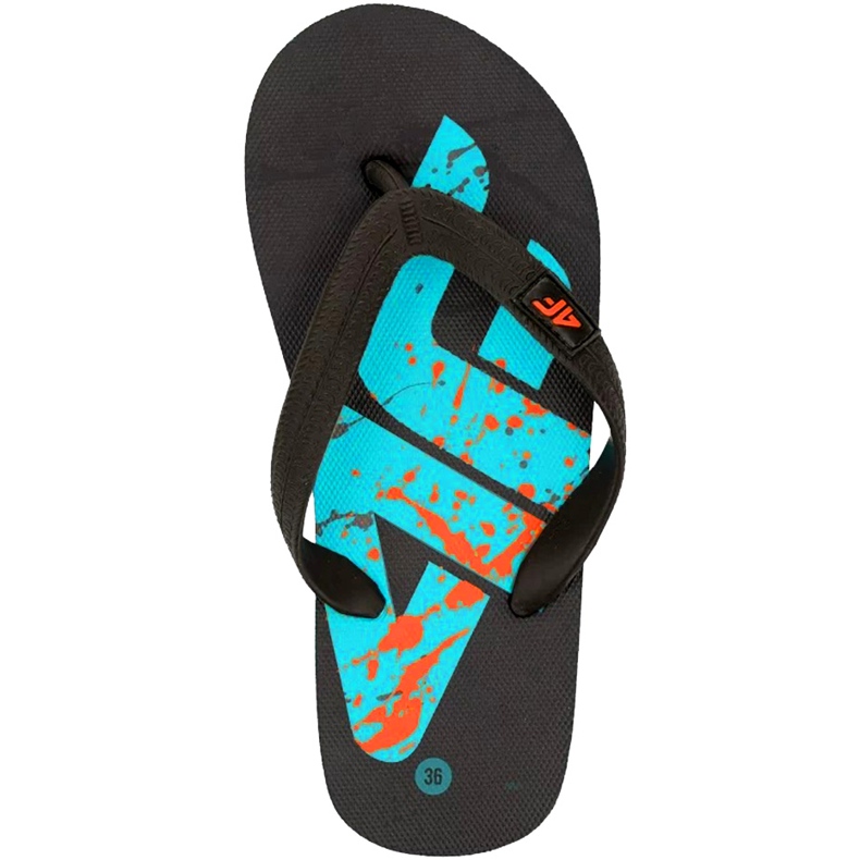 Ciabatte per bambino 4F multicolor HJL20 JKLM002 90S nero blu arancia