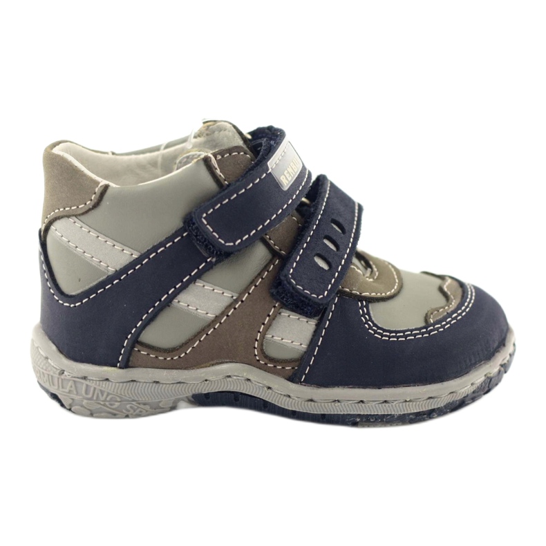 Stivali in pelle Ren But 1363 blu navy grigio