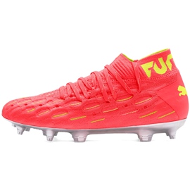 Puma Future 5.1 Netfit Osg Fg Ag Junior 105946 01 scarpe da calcio per bambini giallo rosso