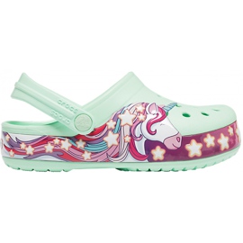 Crocs kids FunLab Unicorn Band Cg K verde 206270 3TI rosa