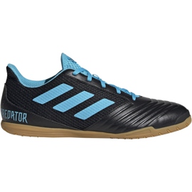 Scarpe da calcio adidas Predator 19.4 In Sala nero e blu F35631 nero blu