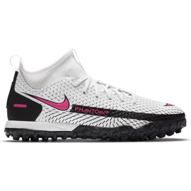 Scarpa da calcio Nike Phantom Gt Academy Df Tf Junior CW6695 160 bianco bianco
