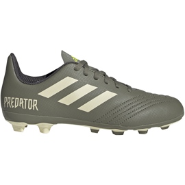 Scarpe da calcio Adidas Predator 19.4 FxG Jr EF8221 multicolore grigio