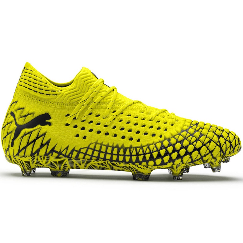 Scarpe da calcio Puma Future 4.1 Netfit Fg Ag giallo-nero 105579 03