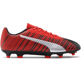 Scarpe da calcio Puma One 5.4 Fg Ag rosso-nero 105605 01 multicolore