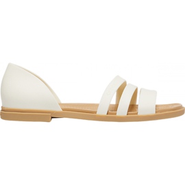 Crocs Sandali Donna Tulum Open Flat W Perla 206109 1CQ bianco