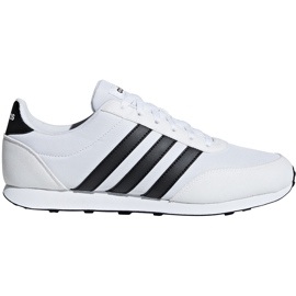 Adidas V Racer 2.0 scarpe bianche e nere B75796 bianco nero