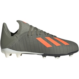 Scarpe da calcio adidas X 19.3 Fg Junior verdi EF8374 grigio verde
