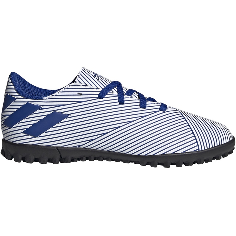 Scarpe da calcio Adidas Nemeziz 19.4 Tf Junior bianche e blu FV3313 multicolore