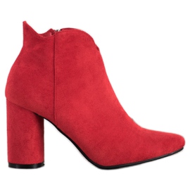 Filippo Stivali eleganti in pelle scamosciata rosso