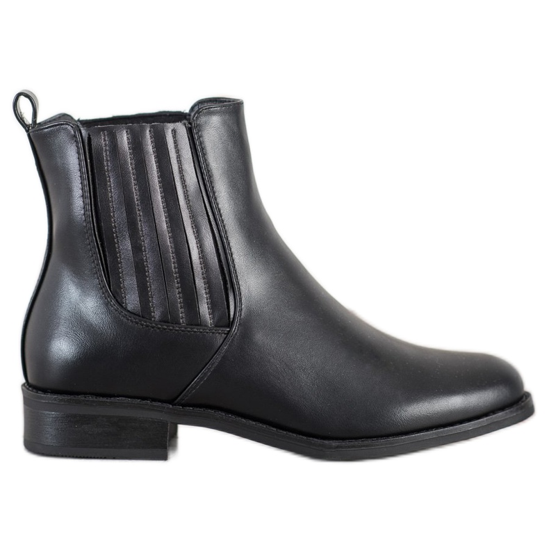 SHELOVET Stivali con tacco piatto nero