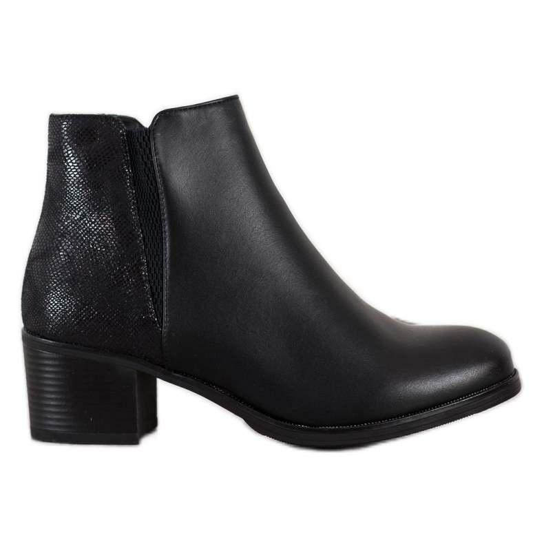 SHELOVET Comodi stivali con tacco alto nero
