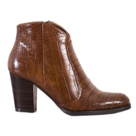 Filippo Stivali moda Stampa serpente marrone