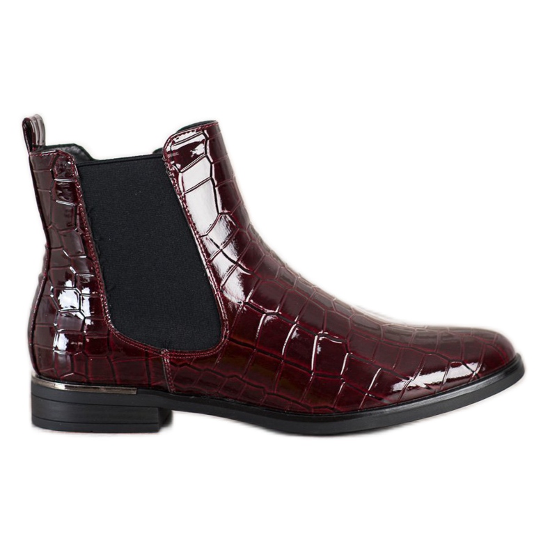 Filippo Stivaletti Chelsea laccati rosso