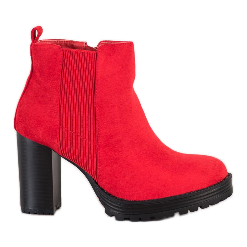 Small Swan Stivali sulla piattaforma rosso