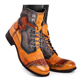Stivali da donna Stivali caldi in pelle Maciejka Giallo 04625-07 marrone