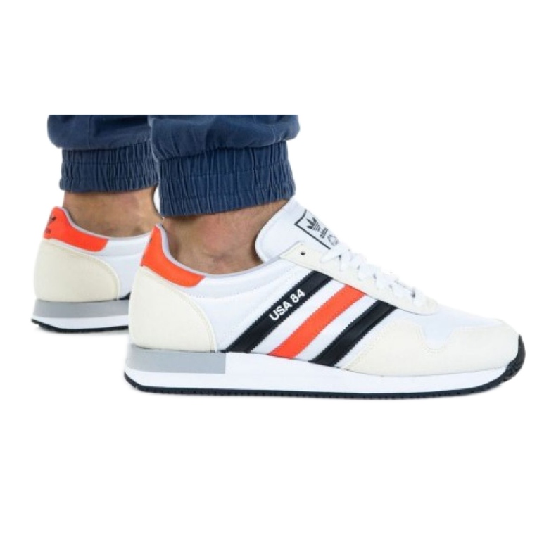 Adidas Usa 84 M FX9327 scarpe bianca nero arancia