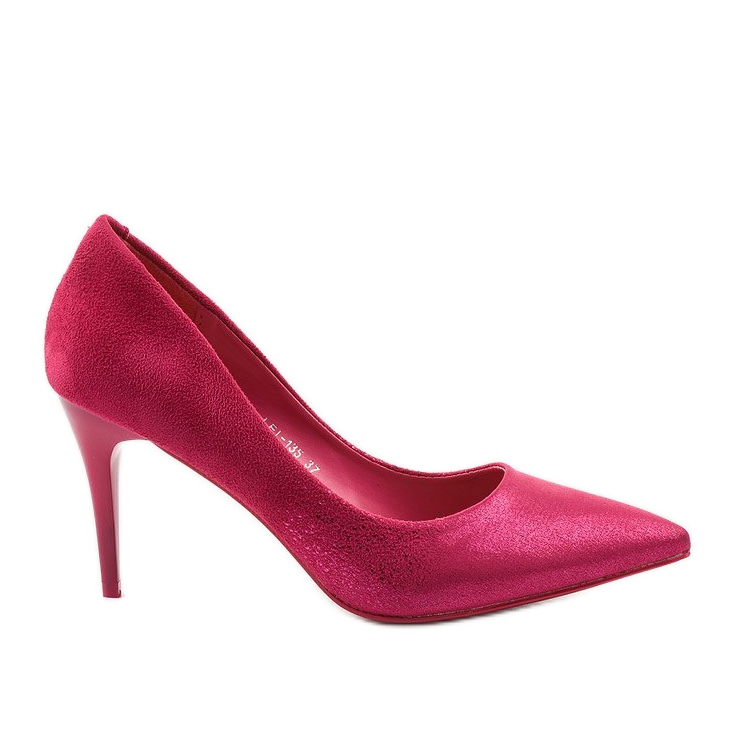 Décolleté lampone su tacco LEI-135 rosso