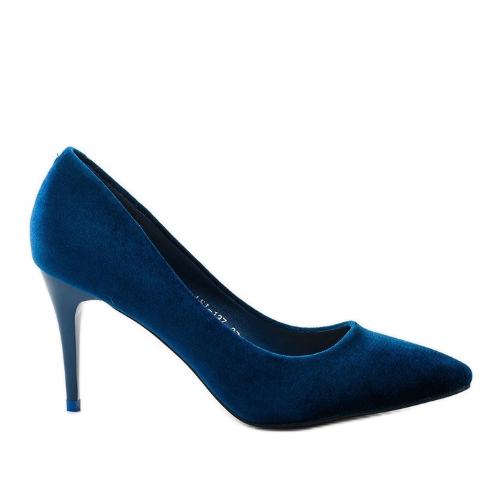 Décolleté blu su tacco LEI-137