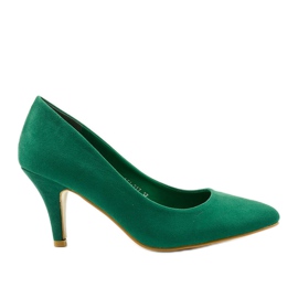 Décolleté in camoscio X8053 classico verde