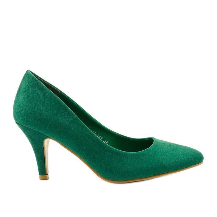 Décolleté in camoscio X8053 classico verde