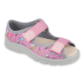 Scarpe per bambini Befado 869X136 rosa argento grigio