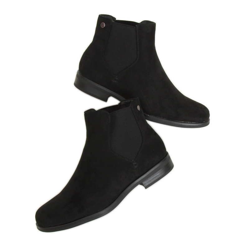 Stivaletti Chelsea neri da donna 8B957 Black nero