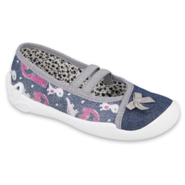 Scarpe per bambini Befado 116X279 blu navy rosa argento grigio