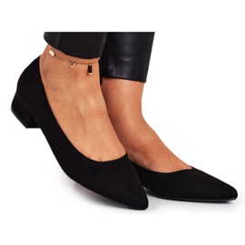 SEA Ballerine da donna in camoscio nero Elivia