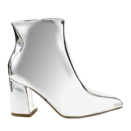 Stivaletti argento sul post SY50P Cerniera argento d'argento