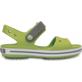 Sandali Crocs per bambini Crocband Sandal Kids verde e grigio 12856 3K9